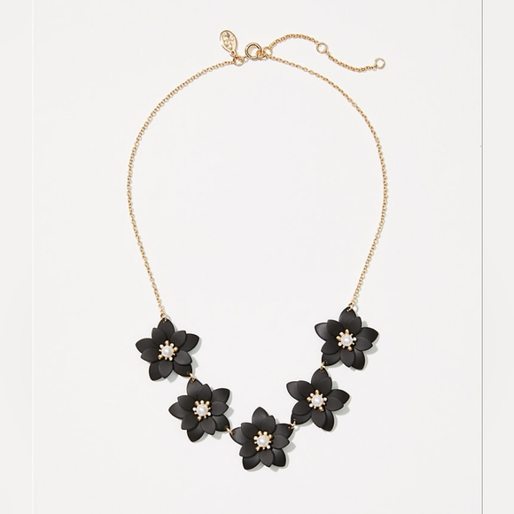 LOFT Jewelry - LOFT black floral statement necklace